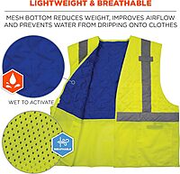 ERGODYNE Chill-Its 6668 Hi-Vis Safety Cooling Vest - Type R Class 2