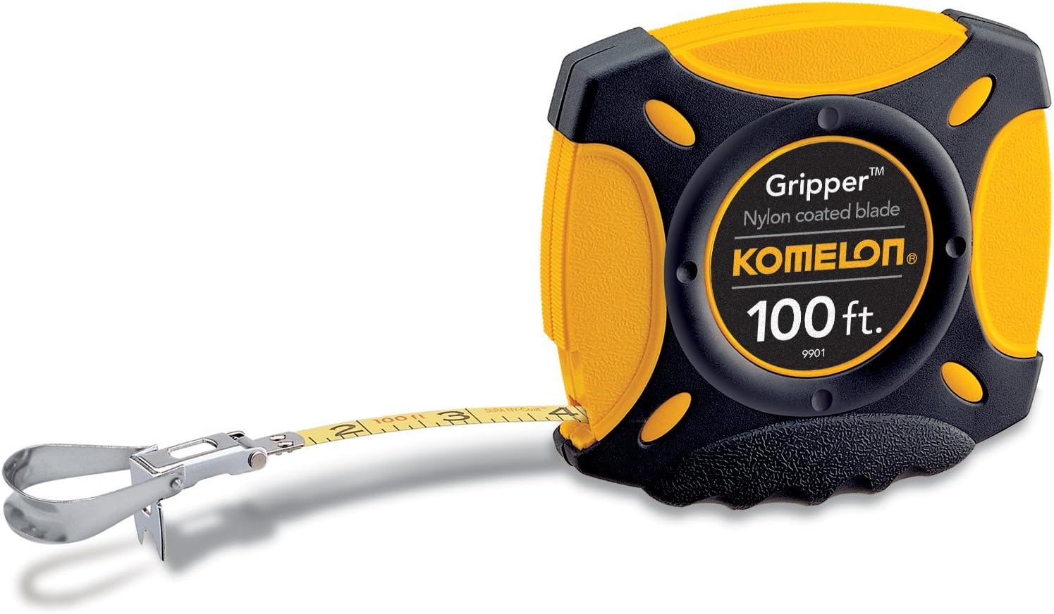 Komelon 9901 Gripper Closed Case Long Steel Tape Measure, 100-Feet 30.5 m