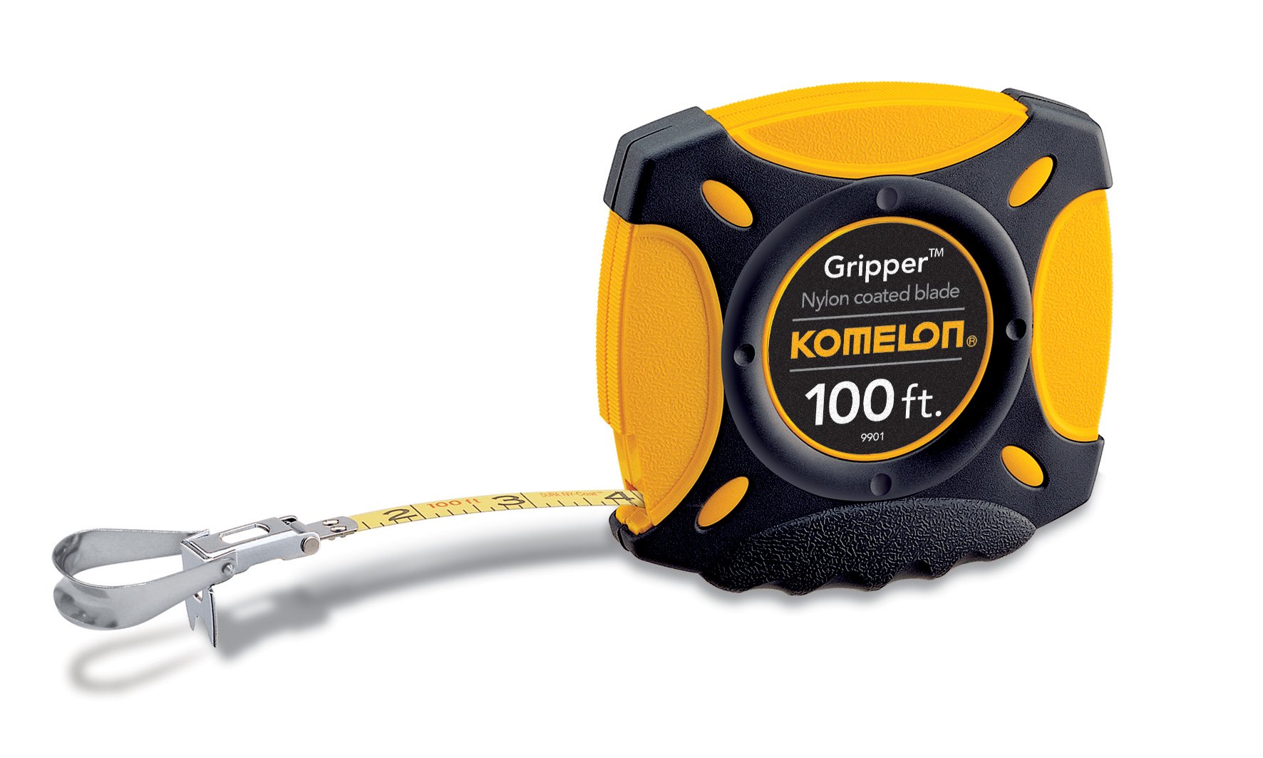 Komelon 9901 Gripper Closed Case Long Steel Tape Measure, 100-Feet 30.5 m