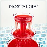 Nostalgia LPF230 3-Tier Lighted Party Fountain, Holds 1.5 Gallons, LED Lighted Base