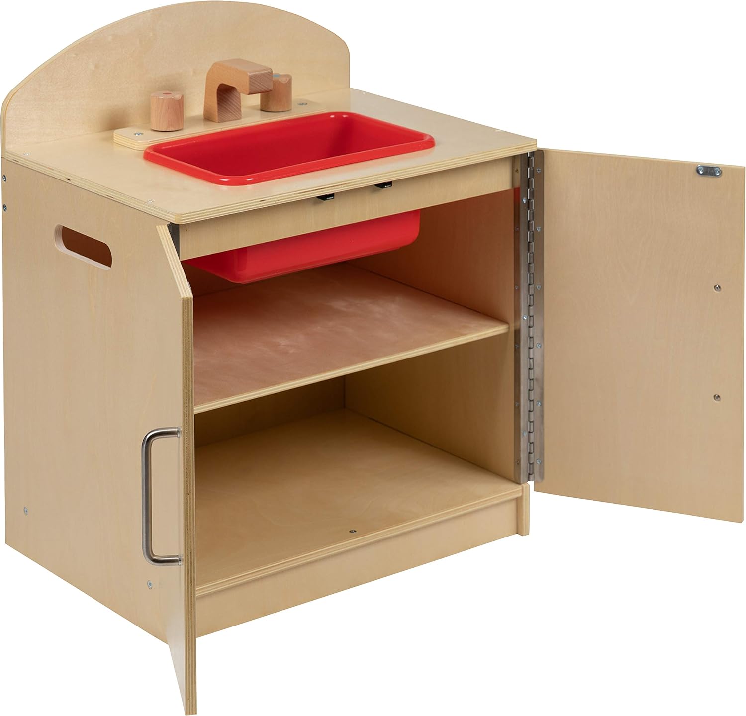 FLASH FURNITURE Hercules Children's Wooden Play Kitchen for Commercial or Home Use - Safe, Kid Friendly Design