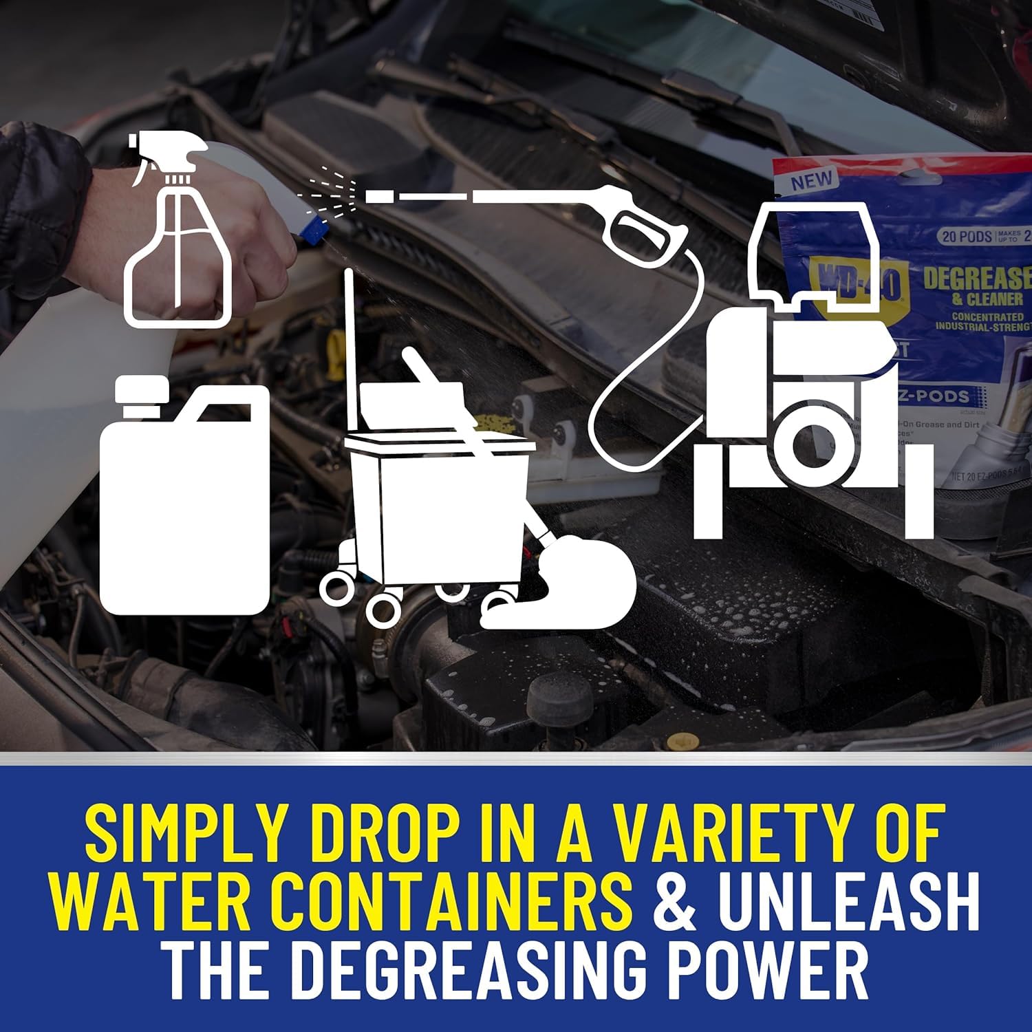 WD-40 Specialist Degreaser and Cleaner EZ-PODS Unscented Customizable Industrial-Strength Concentrate