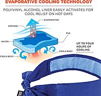 Ergodyne Chill Its 6700CT Cooling Bandana, Lined with Evaporative PVA Material for Fast Cooling Relief