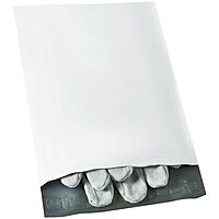Aviditi Poly Mailer Envelopes, 7 1/2" x 10 1/2", White, Self-Seal with Tear Strip, Waterproof and Puncture Resistant