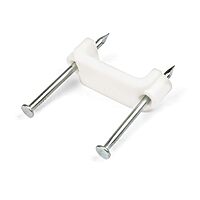 StarTech.com 100 Pack Cable Clips with Nails - Two Steel Nails - Reusable Nail-in Clamps - Brick/Drywall Cable Fasteners
