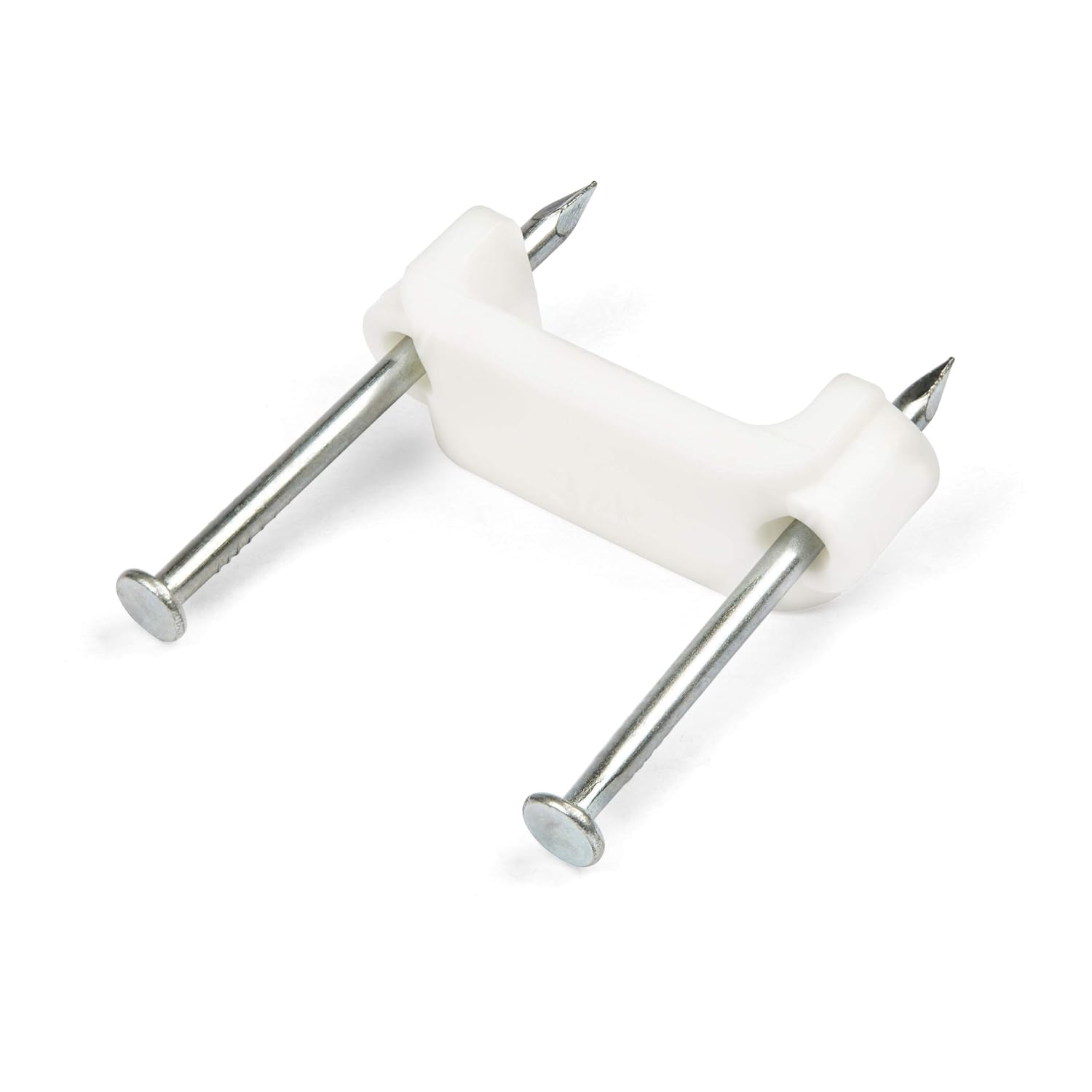 StarTech.com 100 Pack Cable Clips with Nails - Two Steel Nails - Reusable Nail-in Clamps - Brick/Drywall Cable Fasteners