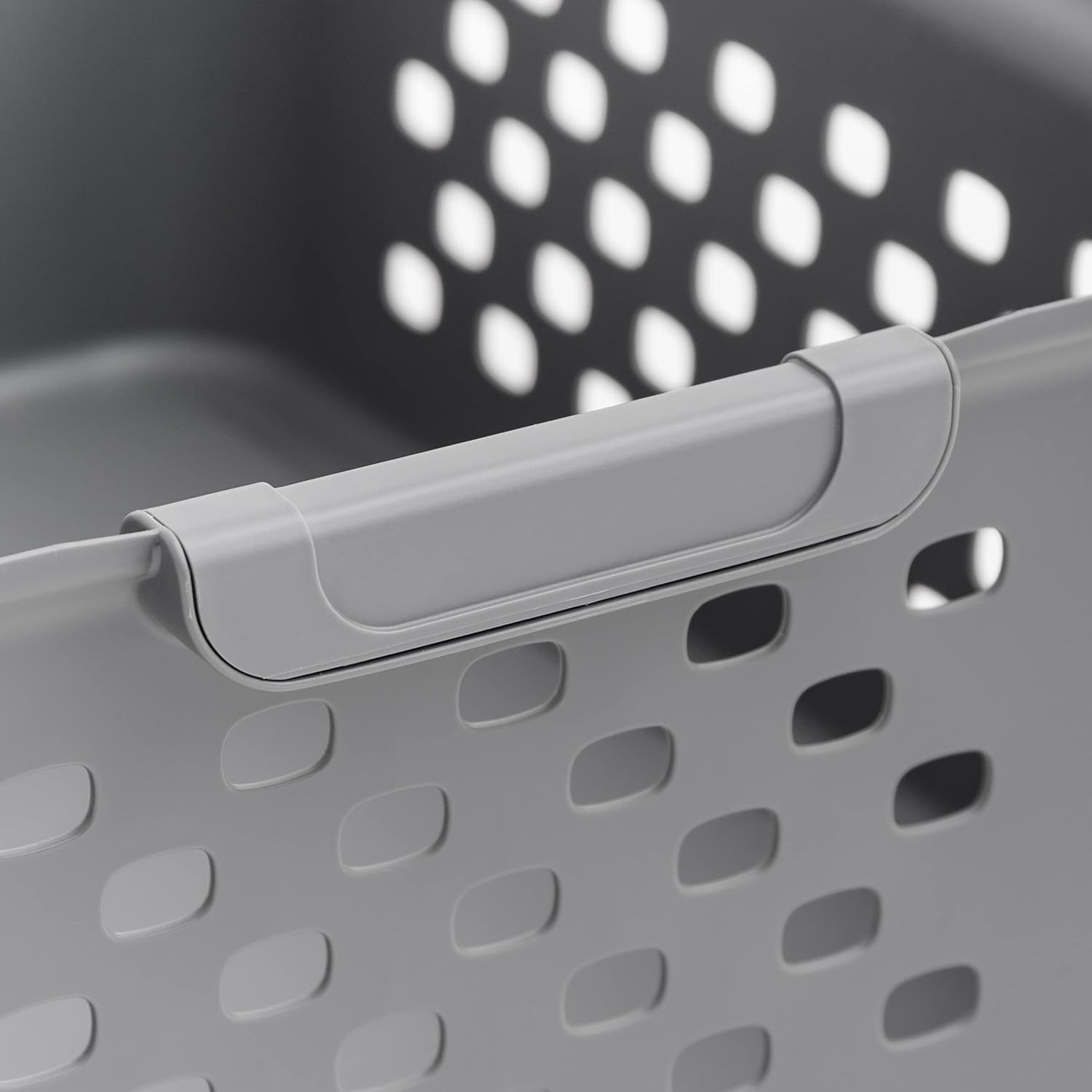 IRIS USA Medium Organizer Storage Basket, Gray, Pack of 4