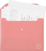 U Brands U-Eco Poly Document Holders, Set of 10, Assorted Brights, Single Pocket, Letter Size (6601U01-12)