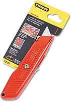 STANLEY Utility Knife, Interlock Safety, Self-Retracting, Round Point Blade (10-189C)