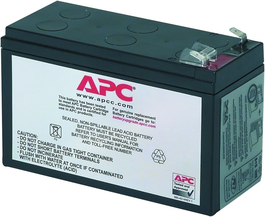 APC UPS Battery Replacement, RBC2, for APC Back-UPS Models BE500R, BK300C, BK350, BK500, BK500BLK, BK500M, BK500MC, BK500MUS
