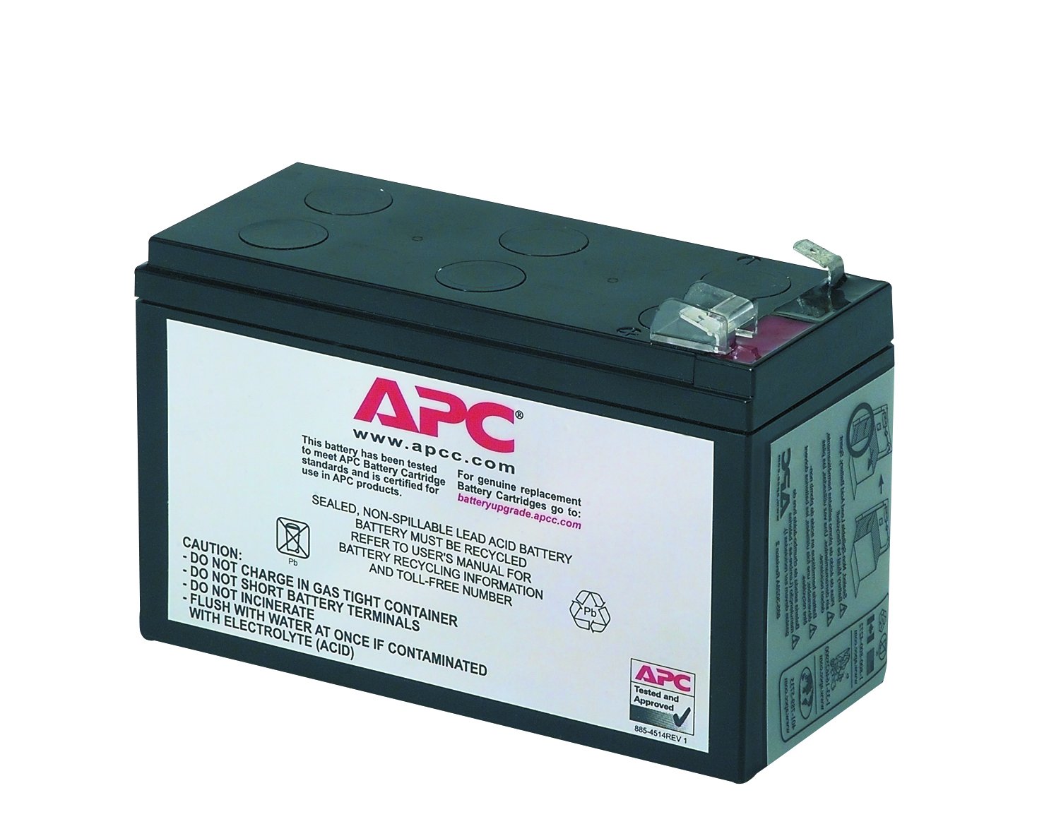 APC UPS Battery Replacement, RBC2, for APC Back-UPS Models BE500R, BK300C, BK350, BK500, BK500BLK, BK500M, BK500MC, BK500MUS