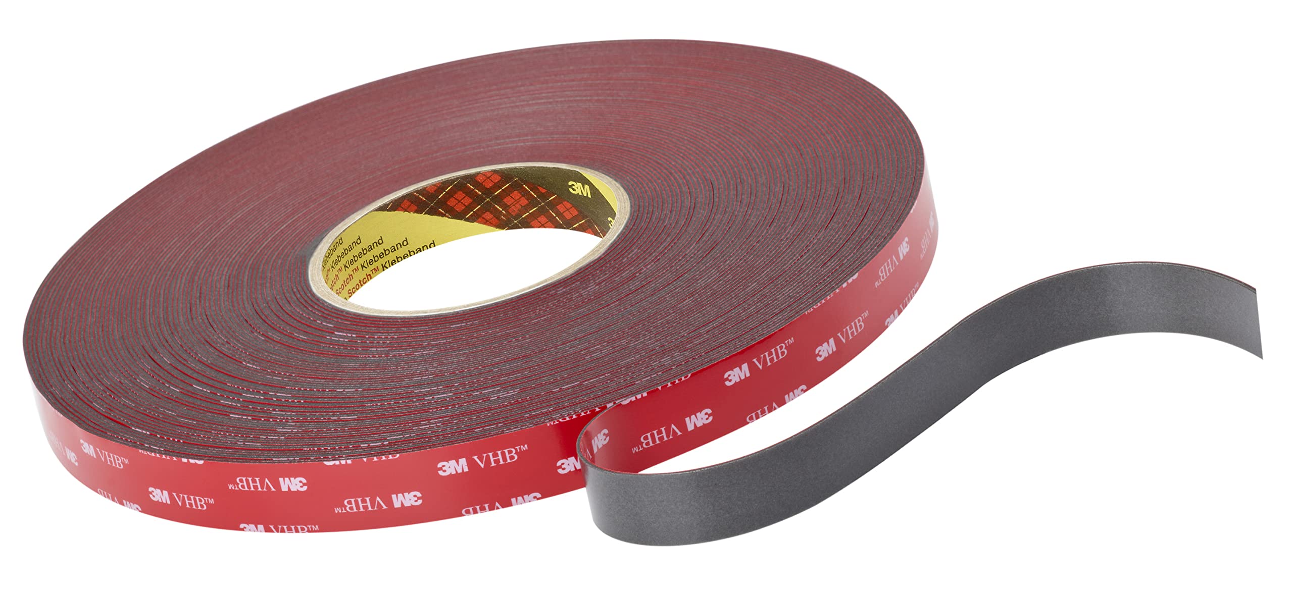 3M 4611 VHB Tape, Dark Gray 1" Wide x 36 Yards Long (Pack of 1)