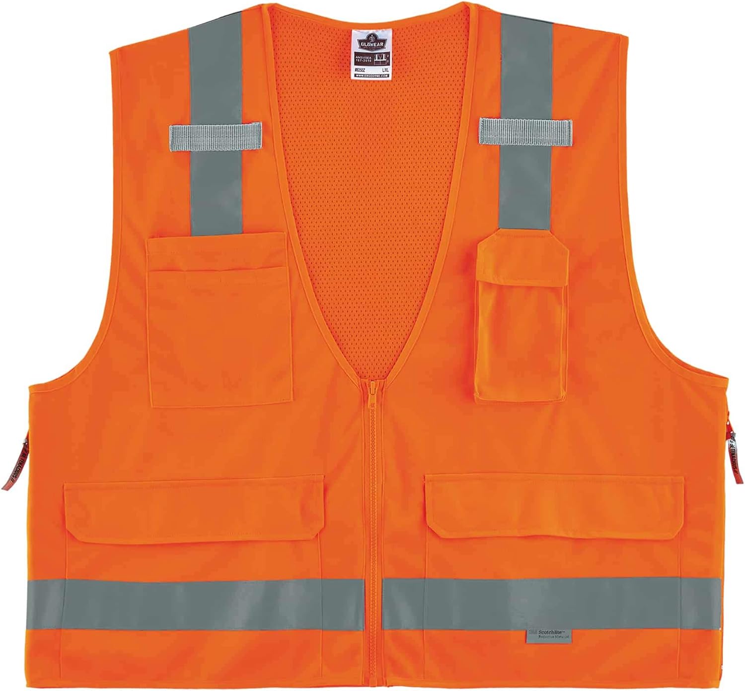 ERGODYNE GloWear 8250Z Surveyors Reflective Safety Vest