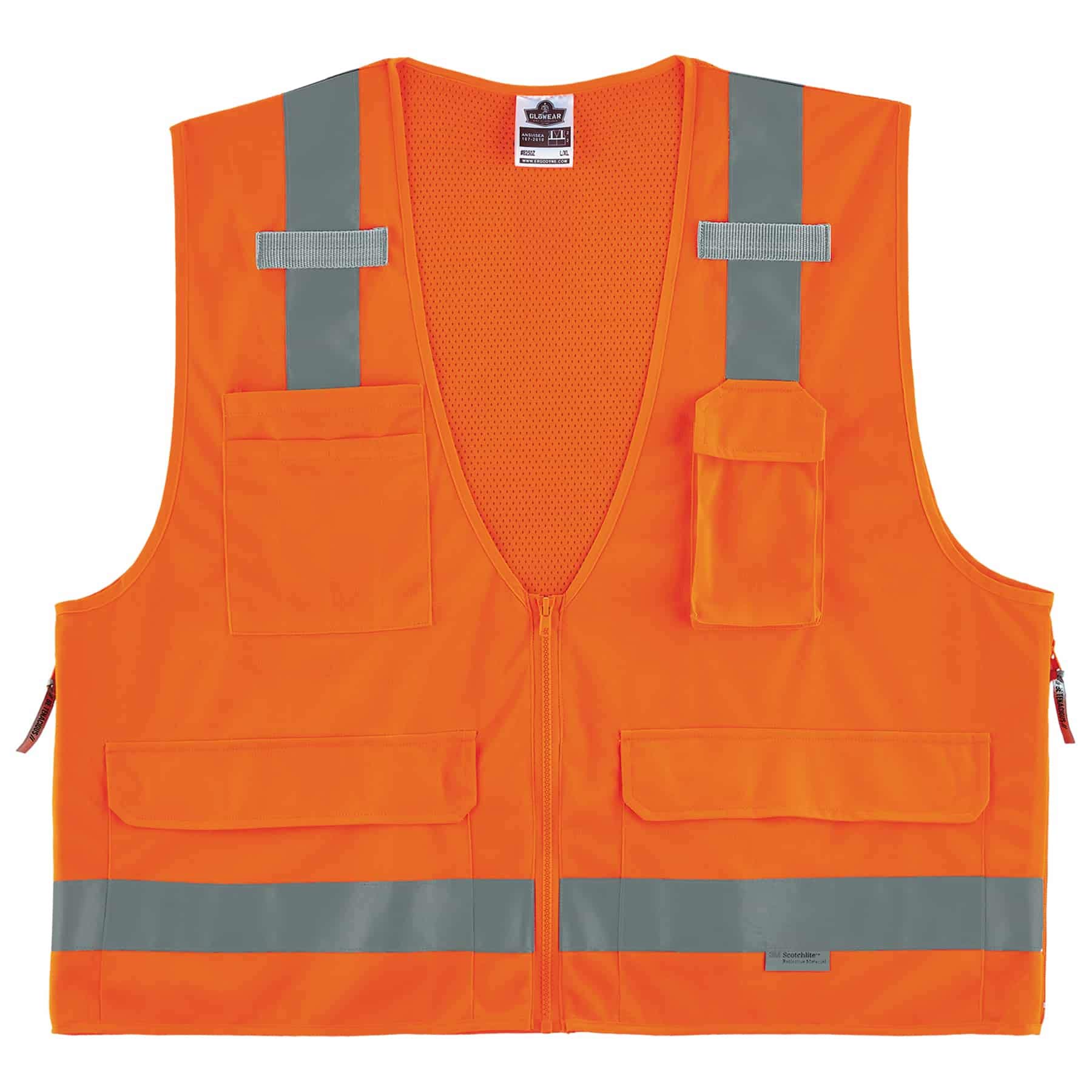 ERGODYNE GloWear 8250Z Surveyors Reflective Safety Vest