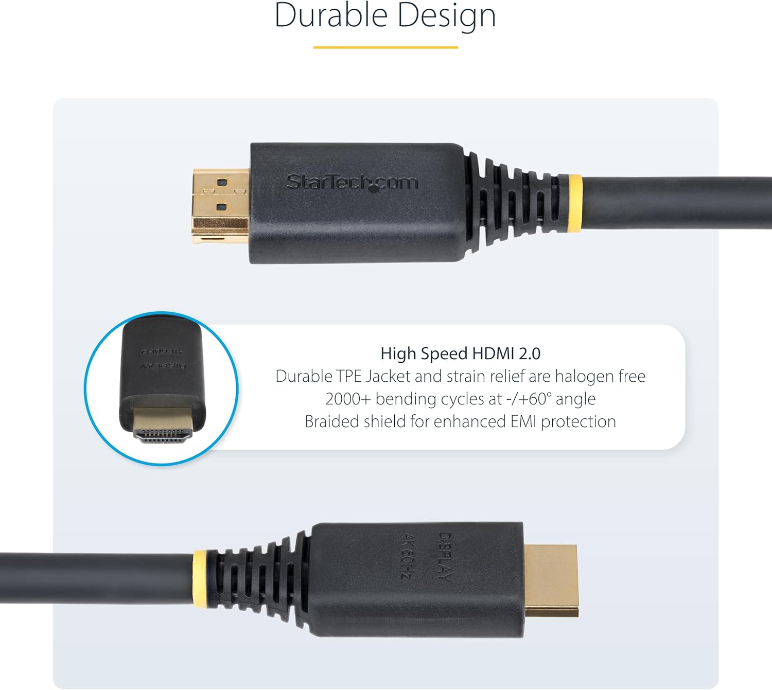 StarTech.com 30ft (9.1m) Active High Speed HDMI Cable, 4K 60Hz/1440p 144Hz, 18Gbps, UHD HDMI 2.0 Cord, TPE Jacket