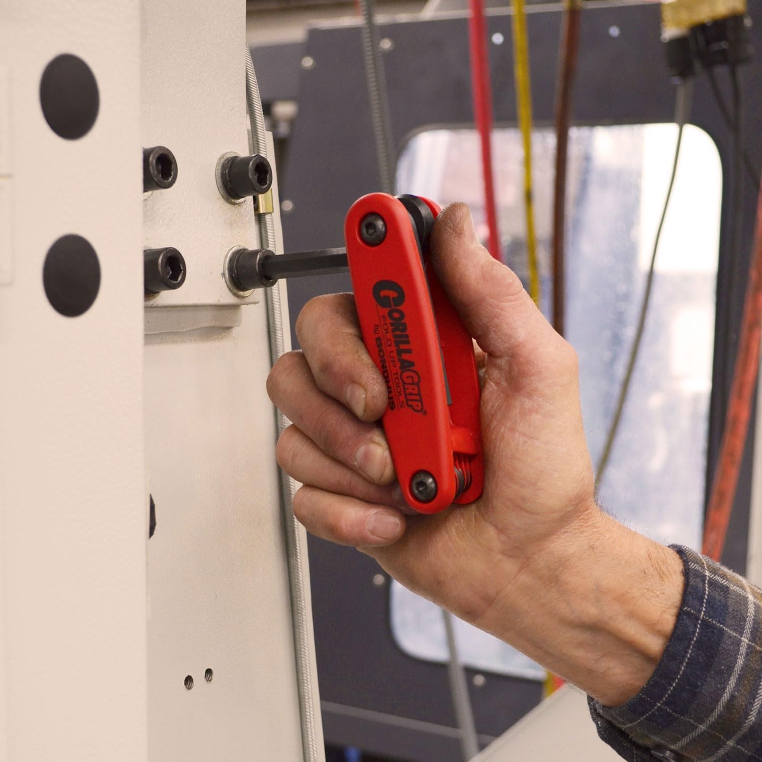 Bondhus 12595 GorillaGrip Set of 6 Hex Fold-up Keys, sizes 3-10mm