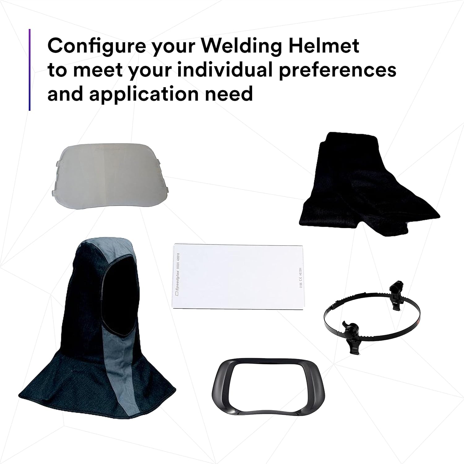 3M Speedglas Welding Helmet 100, Auto Darkening Filter 100V TIG 10A MIG/MAG Stick for Grinding, Sanding and Metal Repair