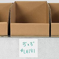 Aviditi / Partners Brand Pre-Cut Magnetic Label Strips with Write-On Dry Erase Surface, White