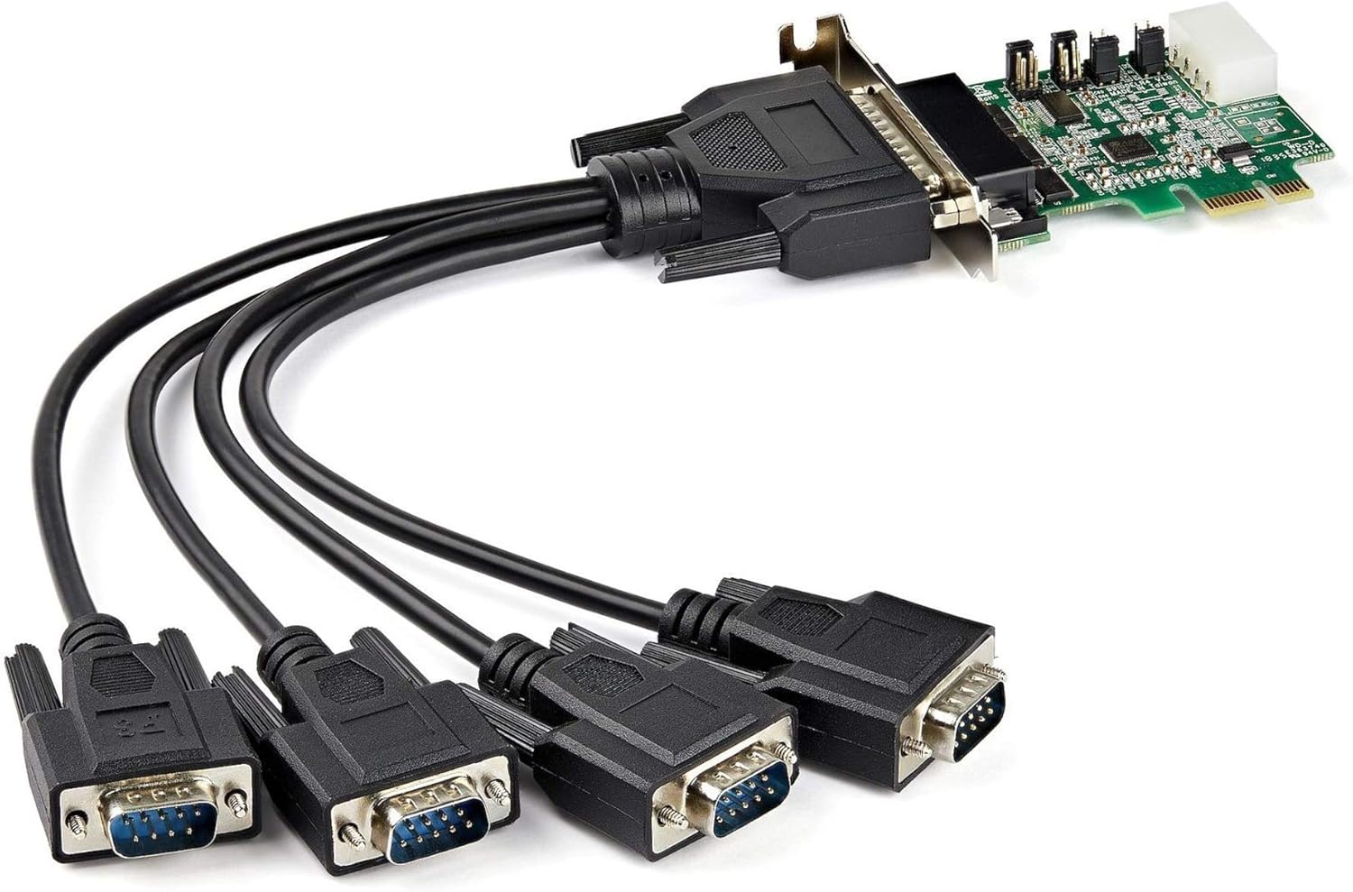 StarTech.com 4-port PCI Express RS232 Serial Adapter Card - PCIe RS232 Serial Host Controller Card - PCIe to Serial DB9