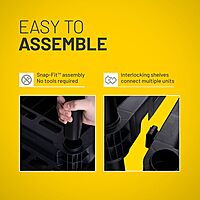 Plano 5-Shelf Extra Heavy Duty Plastic Storage Shelves, 72.5” x 36” x 24”, 1000lb Capacity, Pantry, Office, Closet and Garage Shelves, Easy to Assemble, Durable Plastic Shelving Unit