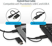 StarTech.com Universal Laptop Docking Station, Hybrid USB-C/USB-A Dock, Dual 4K DP/HDMI, 100W PD, Mac/Windows/Chrome OS, NIC