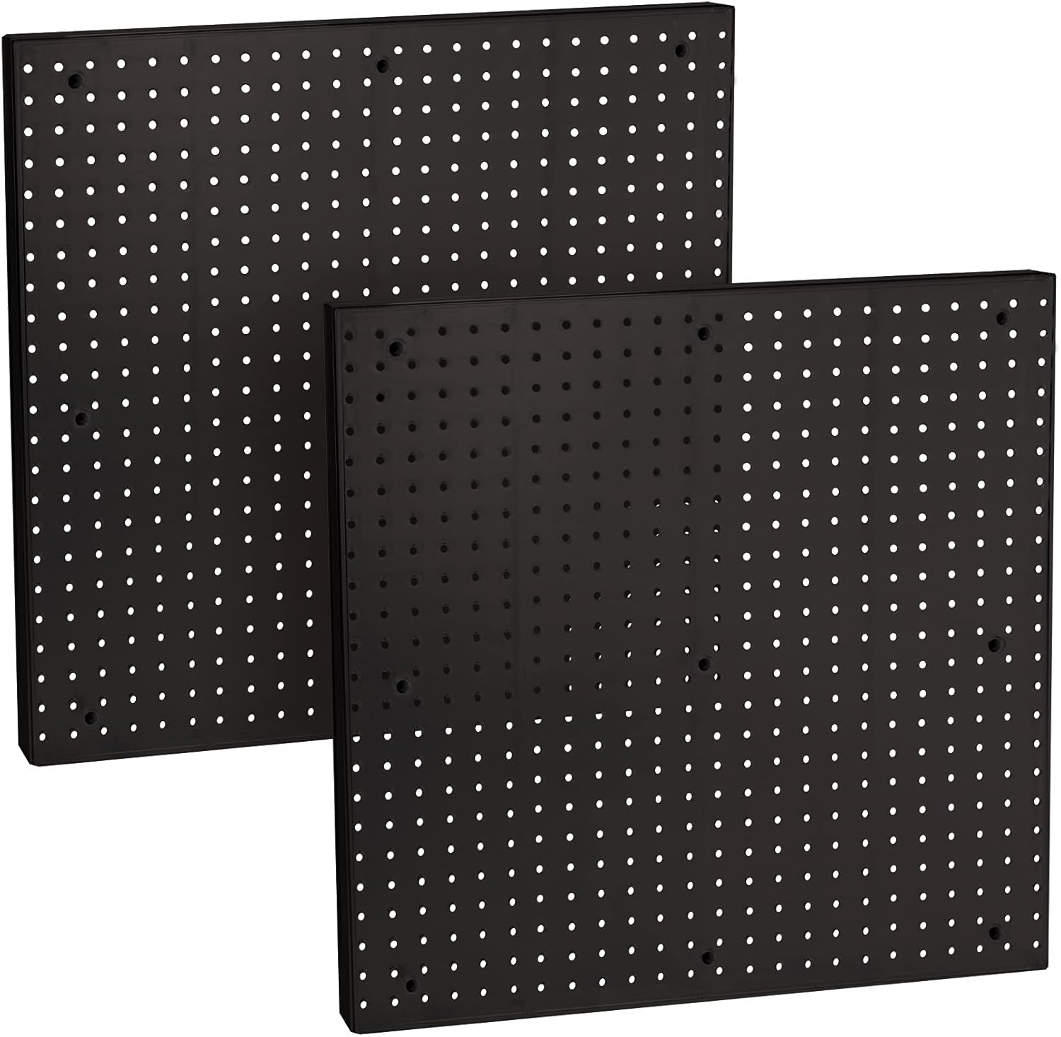 Azar Displays 772424-BLK 24"W x 24"H one-sided Pegboard Panel, 2-Pack- BLACK