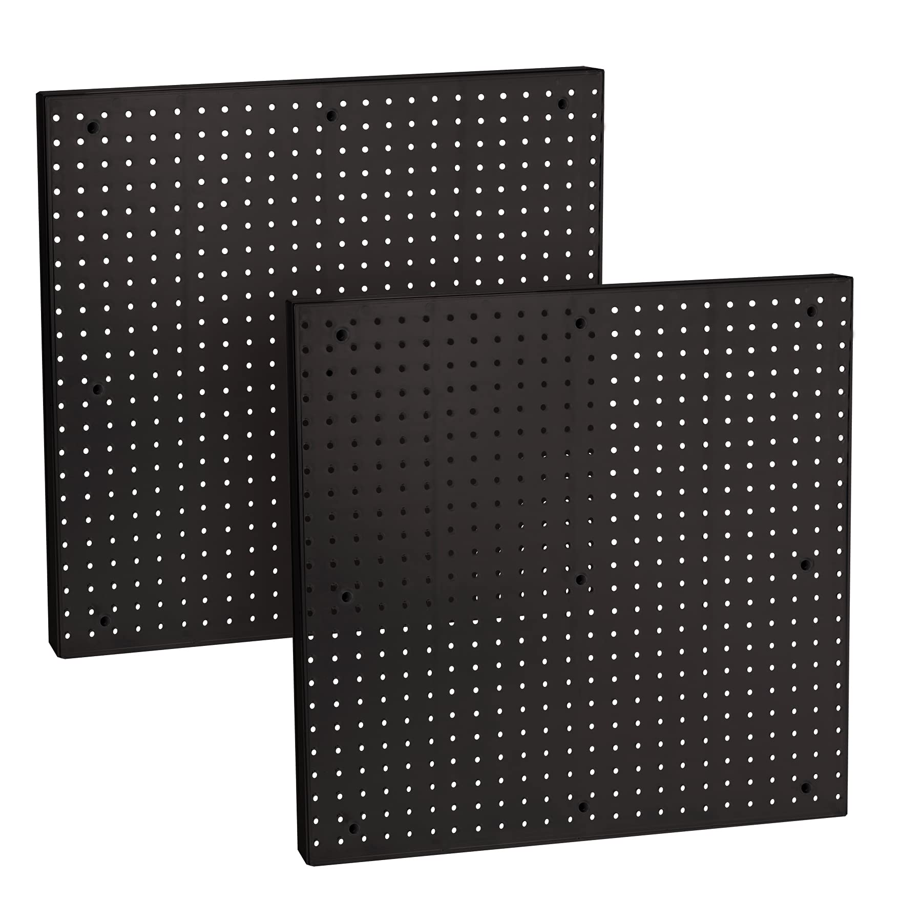 Azar Displays 772424-BLK 24"W x 24"H one-sided Pegboard Panel, 2-Pack- BLACK