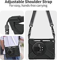 CODi Rugged iPad 10.2" Case for 9th, 8th, 7th Gen – Shockproof Protective Cover with Kickstand, Hand/Shoulder Strap, Screen Bumper Protection, 360° Drop-Test Certified