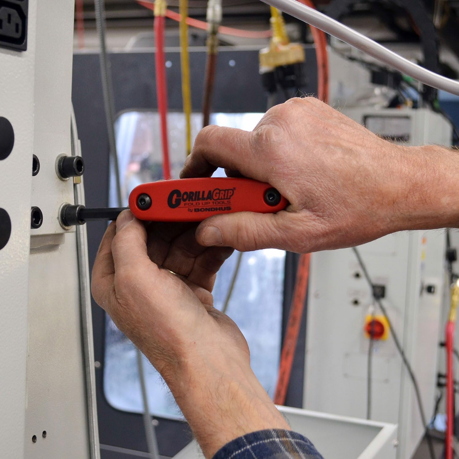 Bondhus 12595 GorillaGrip Set of 6 Hex Fold-up Keys, sizes 3-10mm