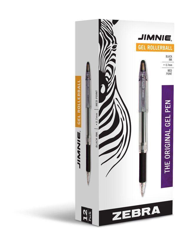 Zebra Pen GR-8 Retractable Gel Pen, Black, 12 Pack (42610) Black A