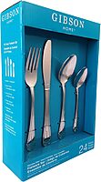 Gibson Home 24-Piece Flatware Set, Mariano, Silver
