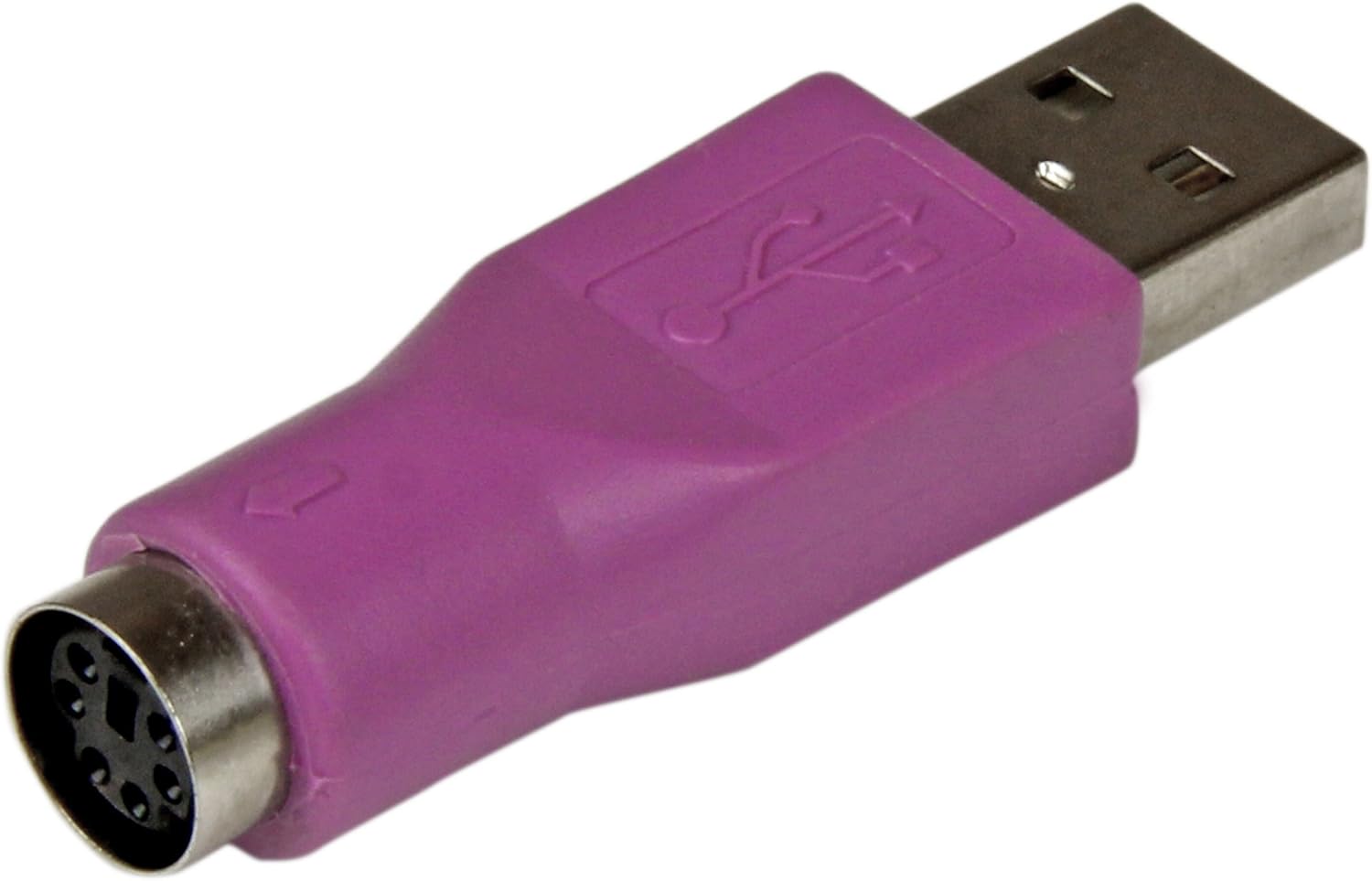 StarTech.com Replacement PS/2 Keyboard to USB Adapter - F/M - Keyboard adapter - PS/2 (F) to USB (M) - GC46MFKEY, Purple