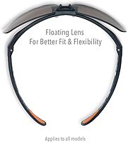 Honeywell Uvex by Protégé Safety Glasses, Metallic Black Frame with Clear Lens & Ultra-Dura Anti-Scratch Hardcoat (S4200-H5)