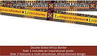Barker Creek Double-Sided Border, Africa, for Bulletin Boards, Reception Areas, Halls, Break Rooms, Office, School, Home Learning Decor, 3” x 35’ (943)