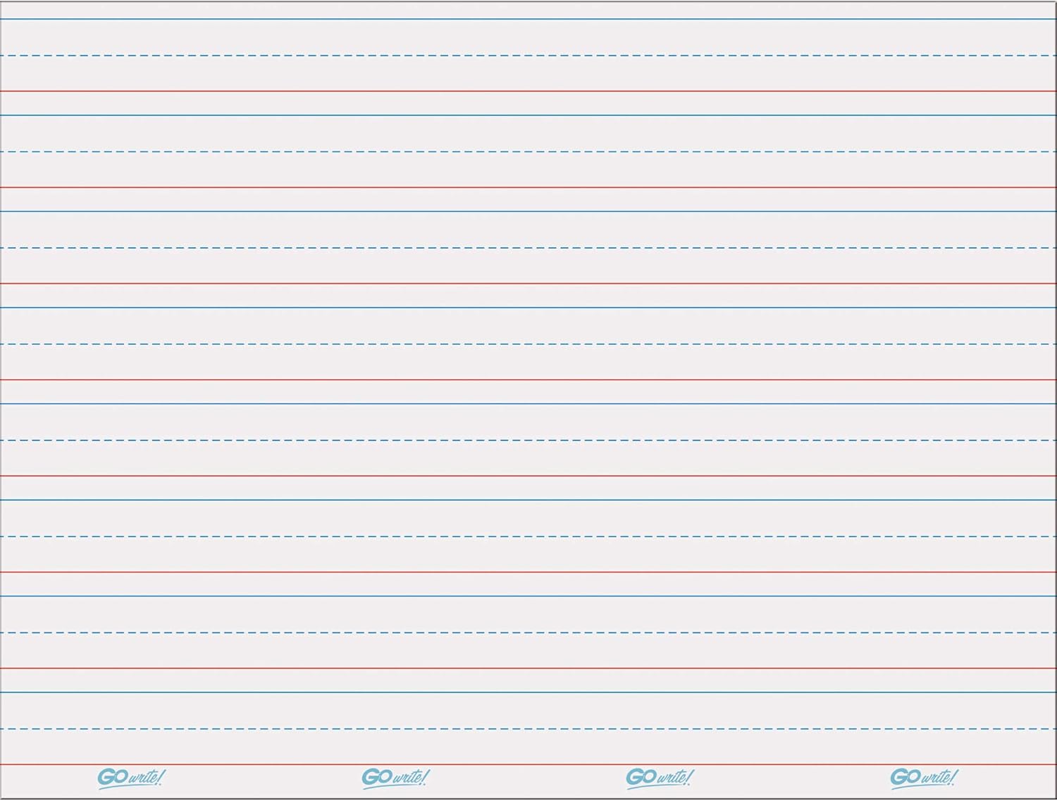 PACLB8512 Dry Erase Learning Sheets, White, 3/4" x 3/8" x 1/4" Ruled, 11" x 8-1/4", 30 Sheets