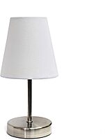 Simple Designs Mini Basic Table Lamp with Fabric Shade