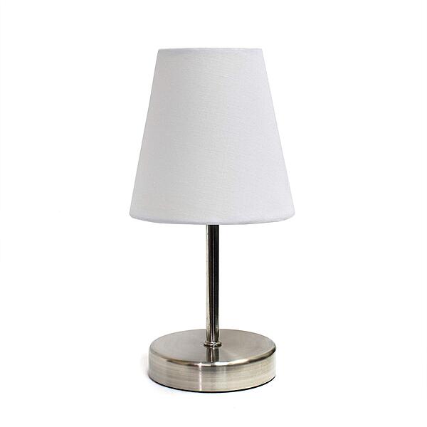 Simple Designs Mini Basic Table Lamp with Fabric Shade