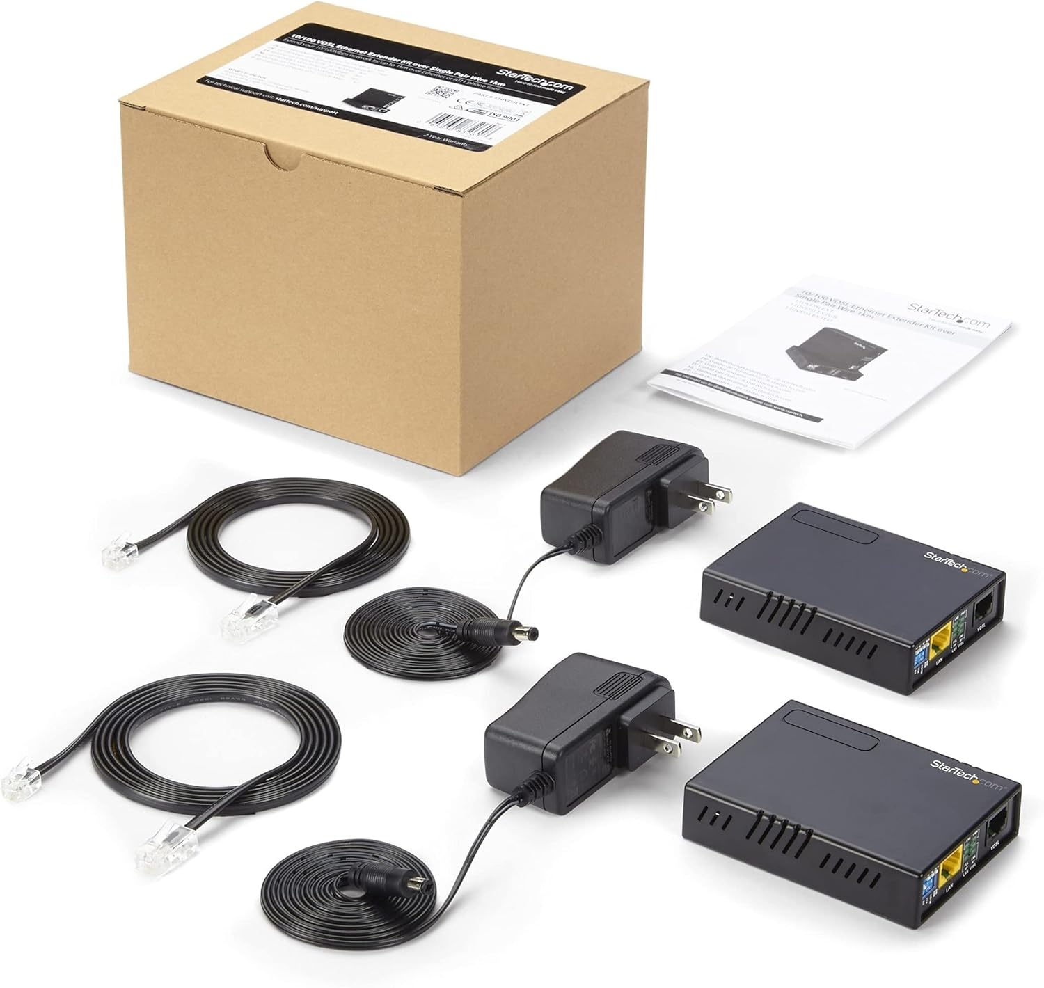 StarTech.com VDSL2 Ethernet Extender Kit Over Single-Pair Wire