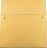 JAM PAPER Metallic Invitation Envelopes - Gold Stardream - 25/Pack