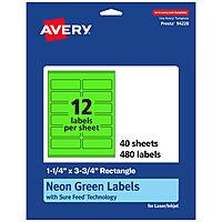 Avery Printable Rectangle Labels, Sure Feed Technology, Print-to-The-Edge, Laser/Inkjet Printable