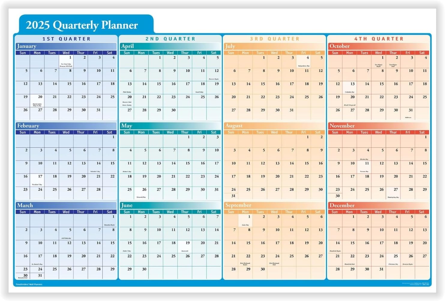 ComplyRight 2-Sided Laminated Dry-Erase Wall Calendar Planner (36 x 24)