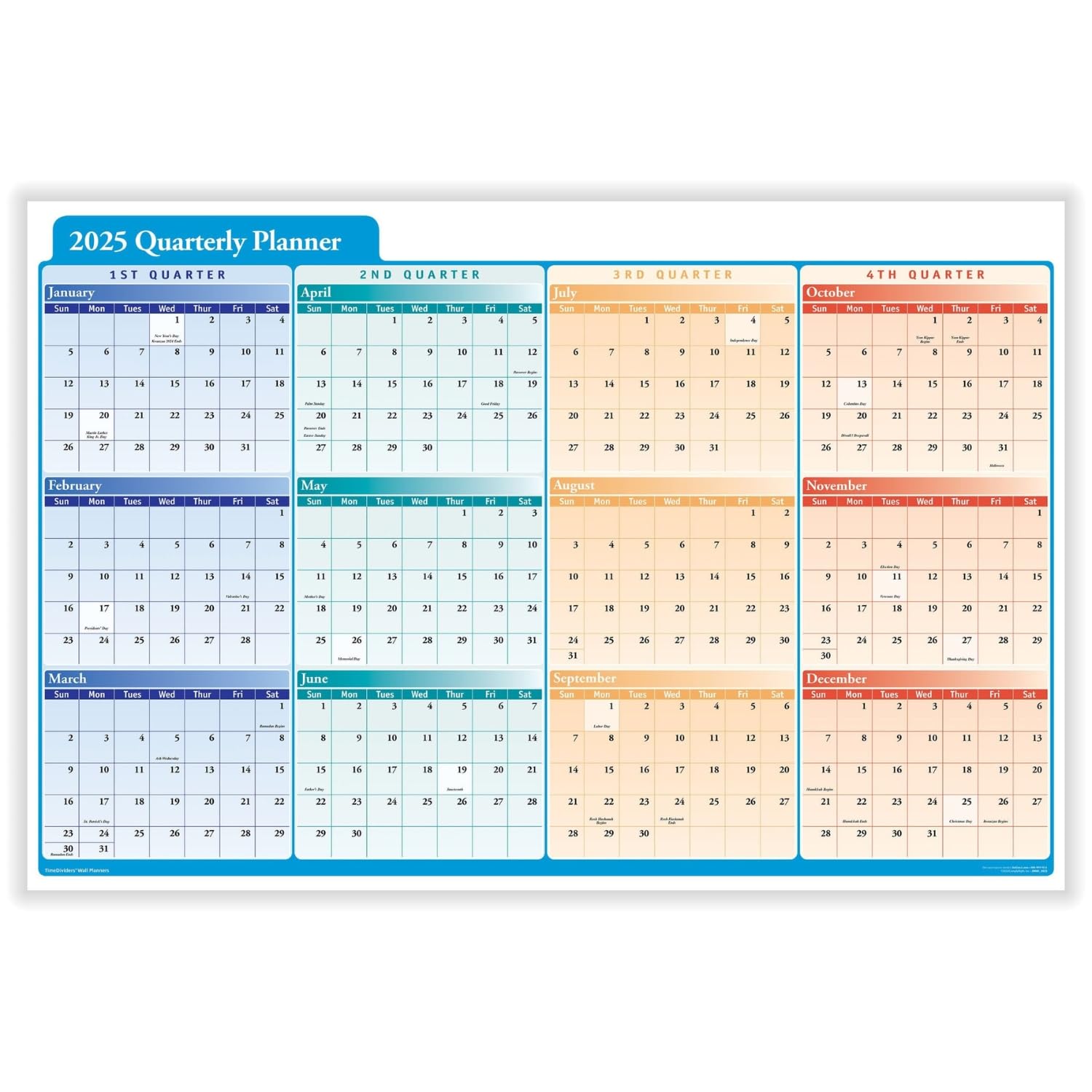 ComplyRight 2-Sided Laminated Dry-Erase Wall Calendar Planner (36 x 24)