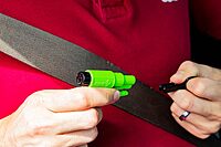 RESQME The Original Compact Keychain Car Escape Tool, 2-in-1 Seatbelt Cutter and Window Breaker, Made in USA