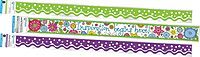 Barker Creek Double-Sided Border, Scalloped & Straight Edge, Motivational, Trim out Bulletin Boards and Create Colorful Displays with 113' of Designer Double-Sided Border, Set of 3 (4029)