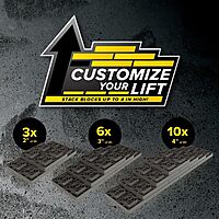 Camco FasTen RV Leveling Blocks with T-Handle, Interlocking Design