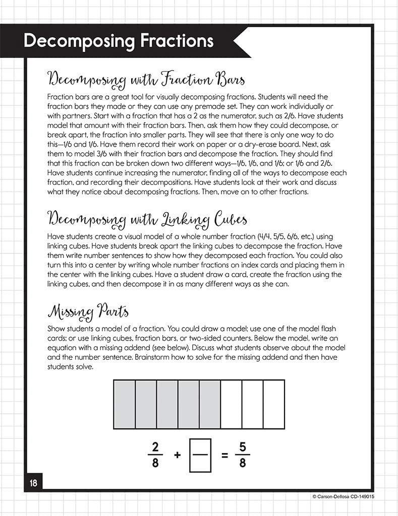 Carson-Dellosa Train Your Brain: Fractions Level 2 Classroom Kit, Grades 3-5, 111 pcs