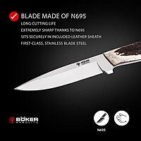 Arbolito Relincho Madera Fixed Blade Knife Cuerno De Ciervo