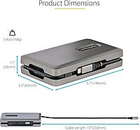 StarTech.com USB-C Docking Station Multiport Adapter with 4K60, 10Gbps USB Hub, 100W PD, Gigabit Ethernet
