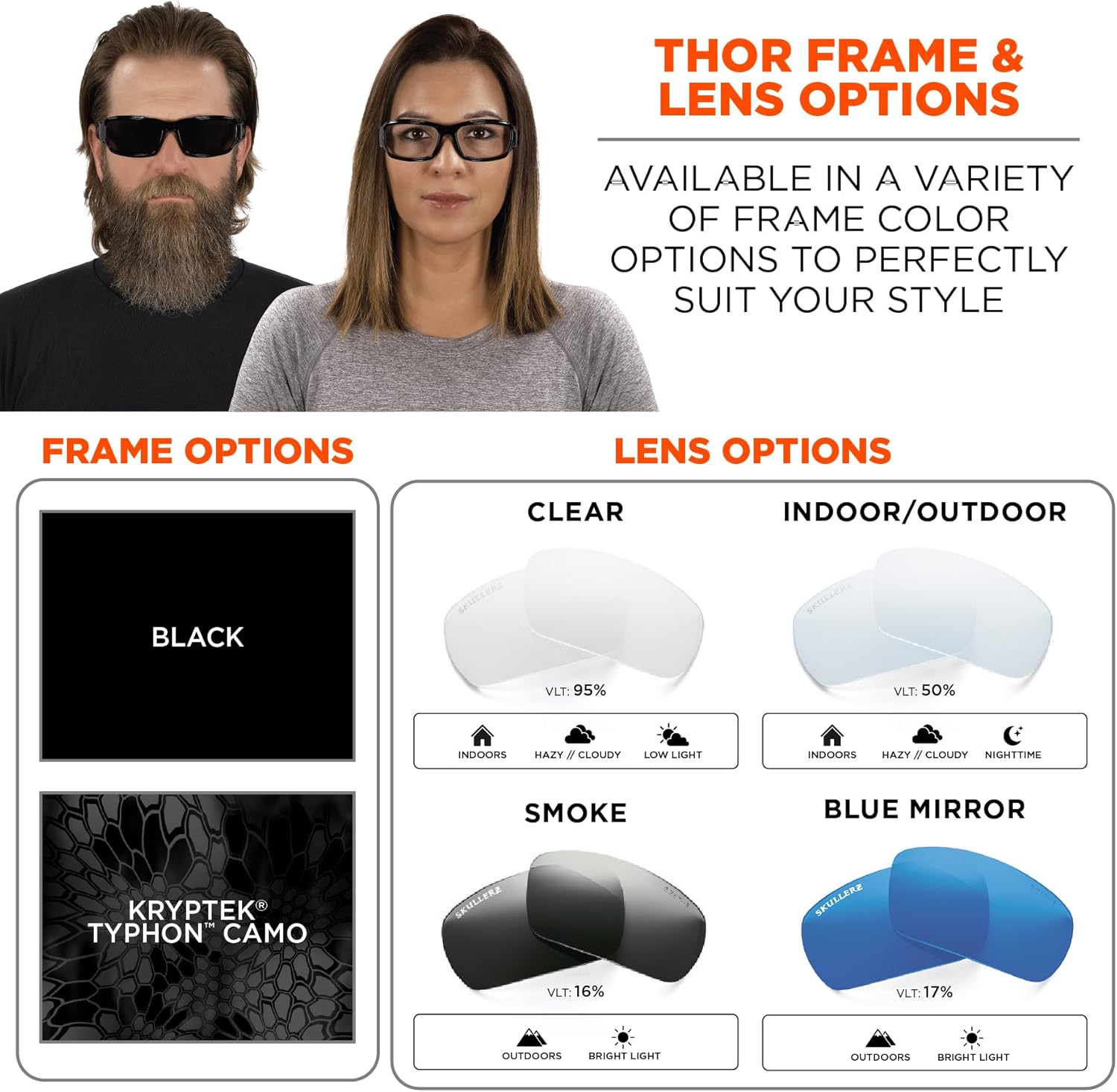 ERGODYNE Skullerz THOR Safety Glasses