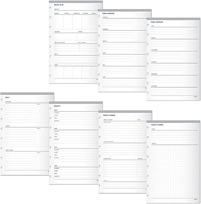 TUL® Discbound Organizational Inserts, Junior Size, White, Pack Of 100 Inserts